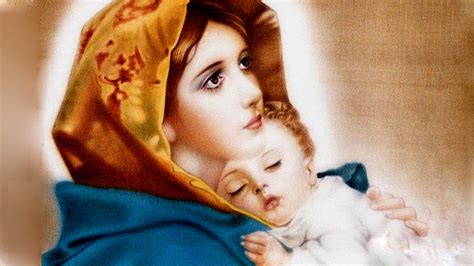 Picture Of Mother Mary With Baby Jesus Christian Wallpapers Erofound