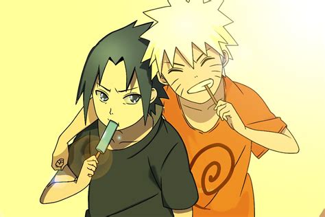 Get 42 Naruto Y Sasuke Niños Wallpaper