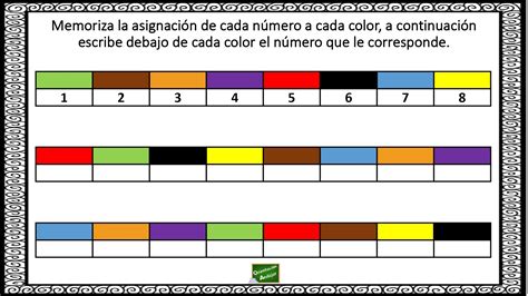 Memorizar Colores Y Numerospage 0004 Orientación Andújar Recursos