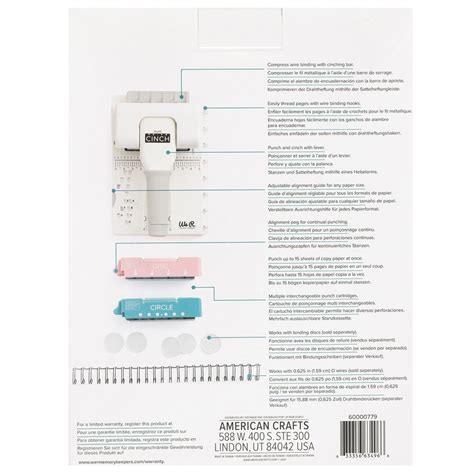 We R Memory Keepers Multi Cinch Inc Base Disc And Circle Cartridge