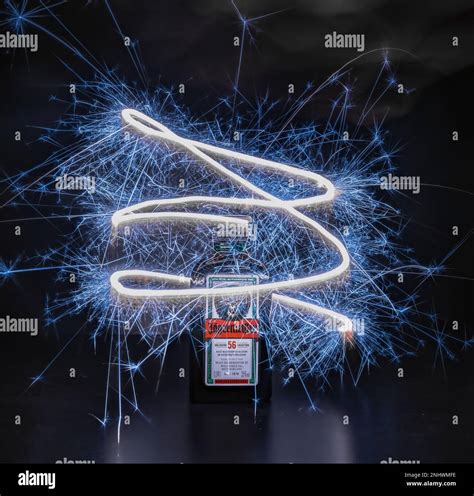 Long Exposure Using A Sparkler Stock Photo Alamy