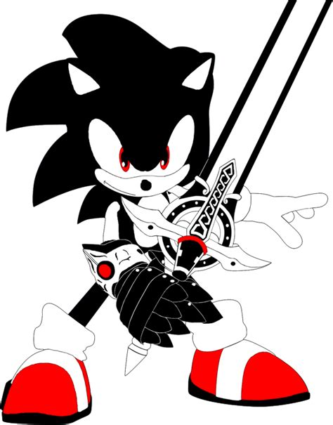 Sonic Black And White By Hllanayru On Deviantart