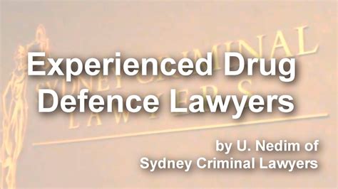Experienced Drug Defence Lawyers Youtube