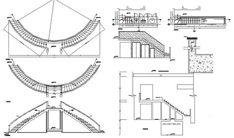 Staircase Autocad Drawings Cadbull