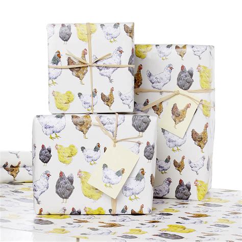 Maybe you would like to learn more about one of these? chicken gift wrap by julia davey | notonthehighstreet.com