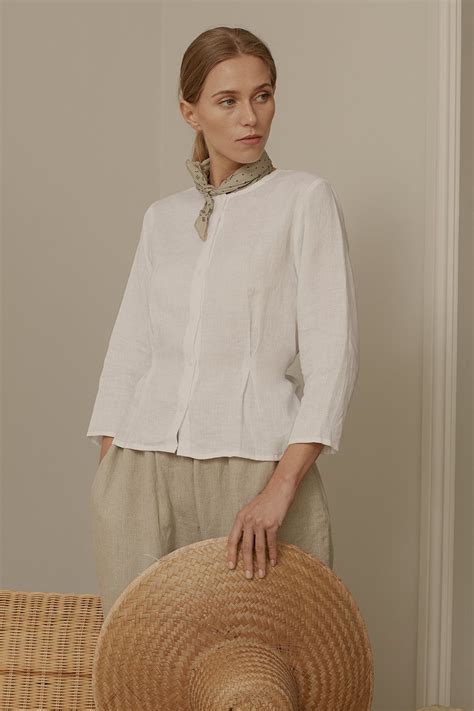 Clara Top Salt Ren London Tops Linen Blouse Women Wear