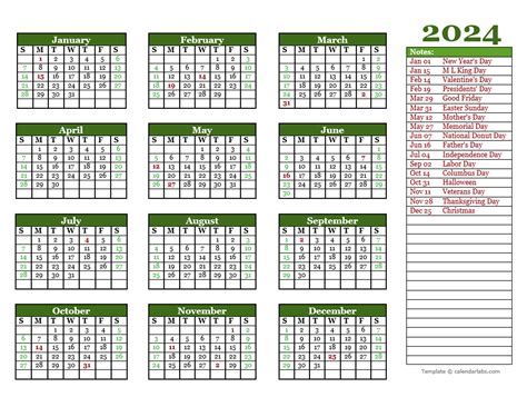 Free Editable 2024 Yearly Word Calendar Free Printable Templates