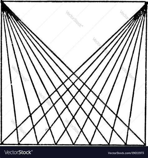 Drawing Diagonal Lines With T Squares And Vector Image