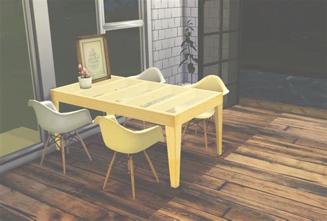 Handcrafted Dining Table Sims 4 Updates ♦ Sims 4 Finds And Sims 4