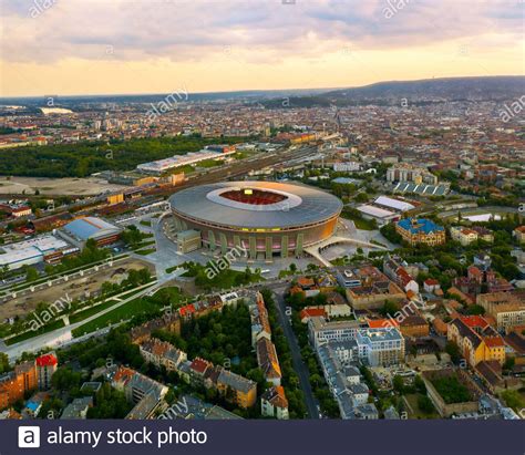 Amazing Giant Arena Building In Hungary Illuminated Ferenc Puskas