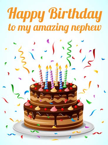 Every good aunt or uncle should remember to wish their niece or nephew a happy birthday! To my Amazing Nephew - Happy Birthday Card | Birthday & Greeting Cards by Davia