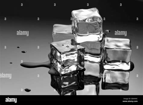 Ice Cubes With Water Drops Stock Photo Alamy