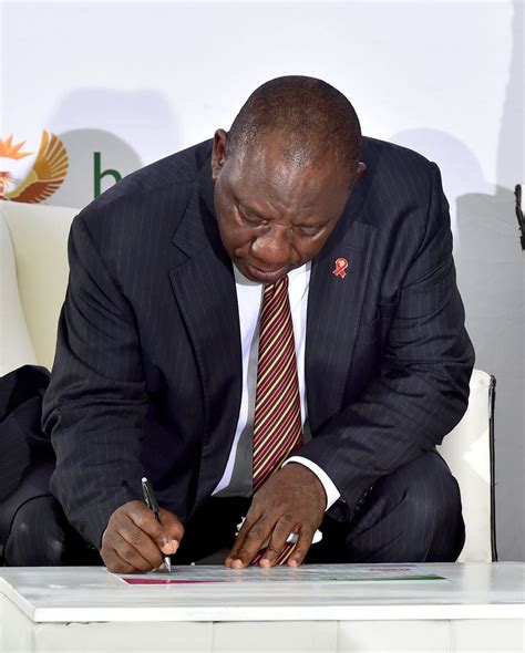 south african government on twitter today at 15h00 president cyril ramaphosa enacts sign