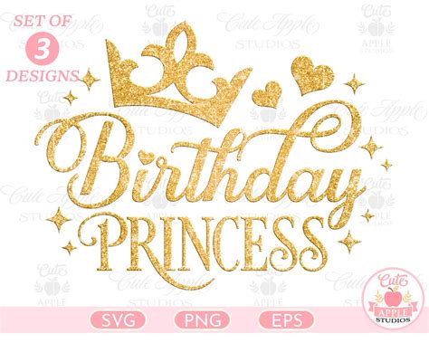 Birthday Princess Svg Birthday Queen Svg Crown Tiara Shirt Etsy
