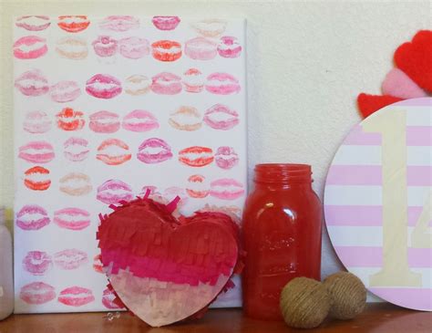 Tied Ribbon Lipstick Kisses Canvas