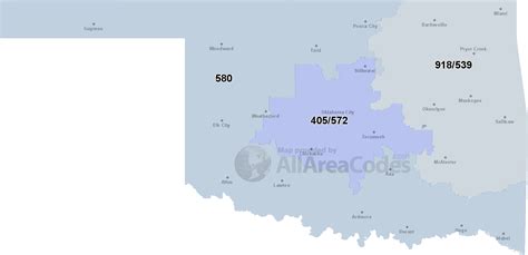 Oklahoma Area Codes Map List And Phone Lookup