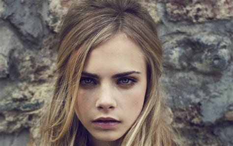Cara Delevingne Women Blonde Lips Face Model Looking At Viewer Hd