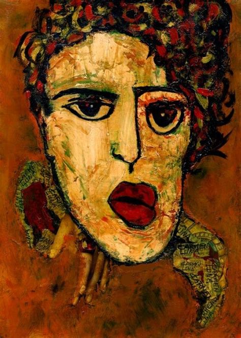Expressionist Portraits Spanish Painters Gouache Painting Mixed