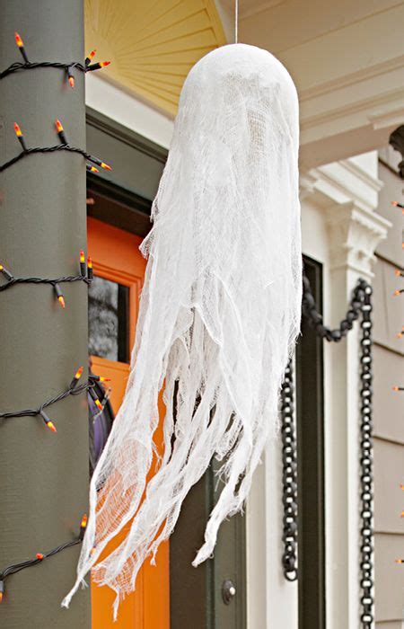 Diy Hanging Halloween Ghost Diy Hanging Hanging Ghosts Halloween Porch