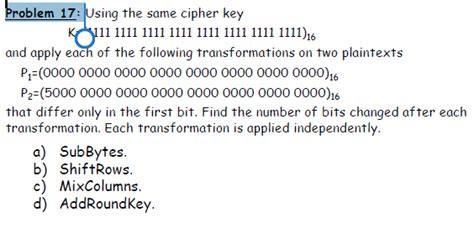 Solved Using The Same Cipher Key 1111 1111 1111 1111 1111