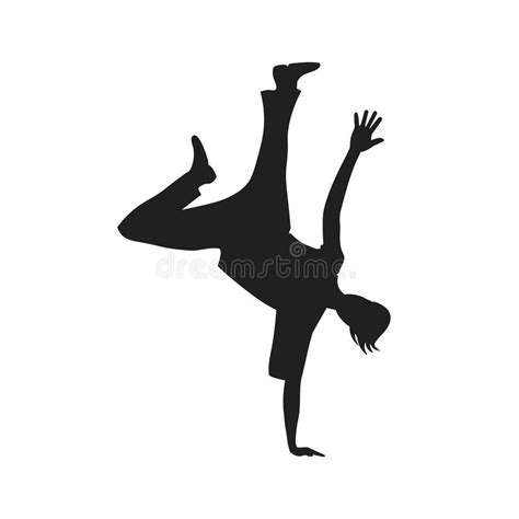 break dancer black silhouette stock vector illustration of black girl 129456078