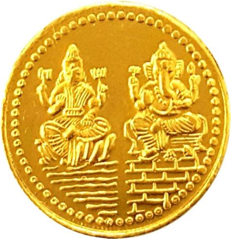 24kay 1 Gm Lakshmi Ganesh Ji Coin 24 995 K 1 G Yellow Gold Coin Price