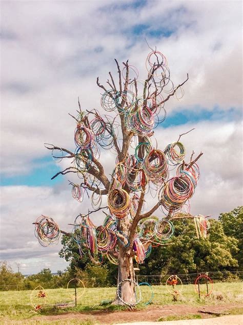 Behold The Amber Iowa Hula Hoop Tree Between Monticello And Anamosa