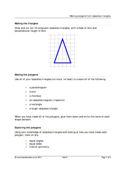 Quadrilaterals ¦ Geometry And Measure ¦ Ks3 Maths¦ Teachit