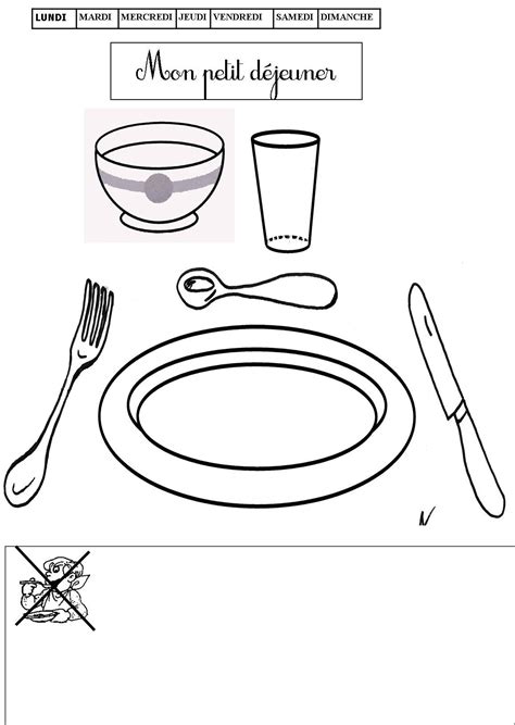 Coloriage d'un charmant repas de famille avec deux enfants qui servent leurs parents. Dossier 16 FICHES sur l'ALIMENTATION, l'équilibre ...