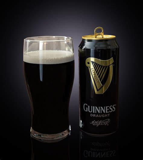 Guinness Draught Dark Irish Dry Stout Beer 4 X 440ml Cans Drinkland