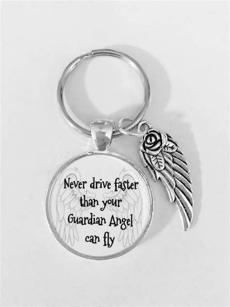 Never Drive Faster Than Your Guardian Angel Can Fly Angel Wing Etsy