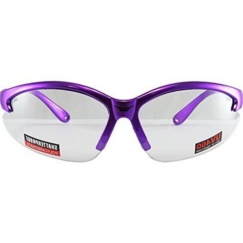 Global Vision Cougar Purple Frame Safety Glasses Clear