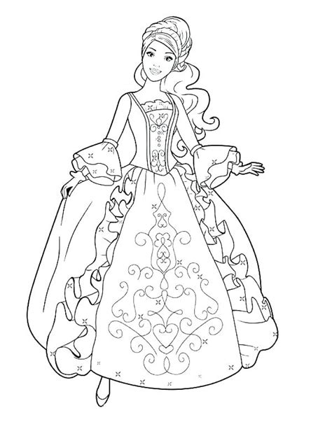 Barbie Wedding Dress Coloring Pages At Getcolorings Free