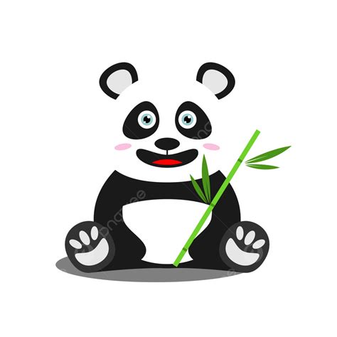 Cartoon Kawaii Cute Vector Png Images Cute Panda Flat Design
