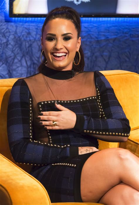 American singer, songwriter, and actor. DEMI LOVATO at Jonathan Ross Show in London 09/27/2017 ...