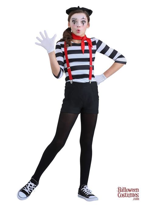 Girls Mime Costume Exclusive Mime Halloween Costume Halloween Costumes For Teens Girls
