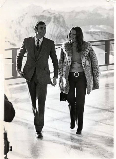 Mr And Mrs Bond George Lazenby And Diana Rigg On The Set Of ‘on Her