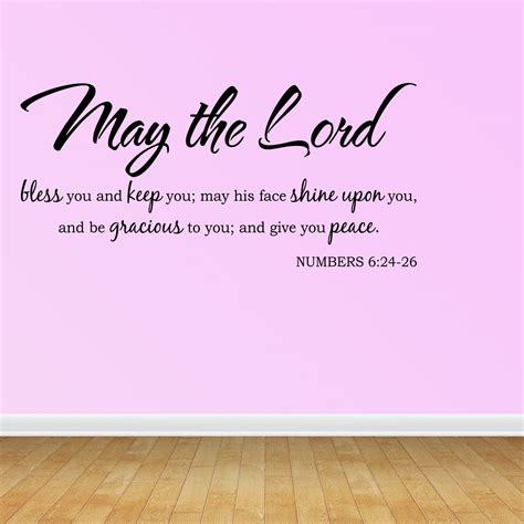 empresal may the lord bless you and keep you scripture bible verse wall decals black 28 hx13 w