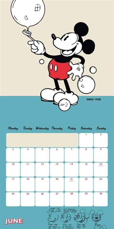 Mickey Mouse 90th Anniversary Official 2019 Square Wall Calendar 2019