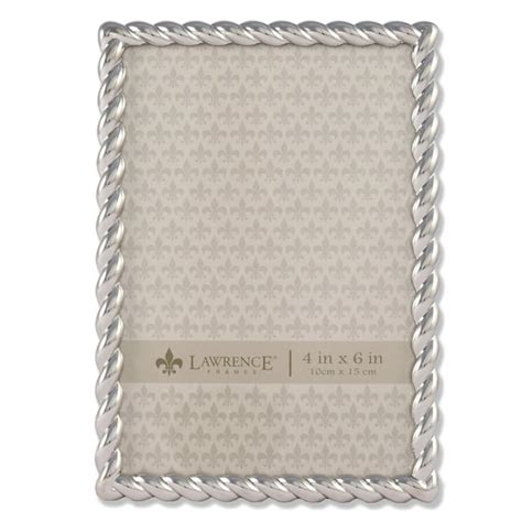 Lawrence Frames Silver Metal Rope 4x6 Picture Frame