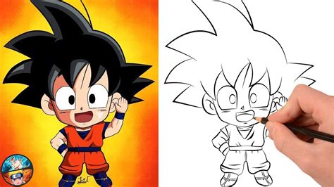 Como Dibujar A Goku Ni O Dragon Ball Z Dibujos Youtube