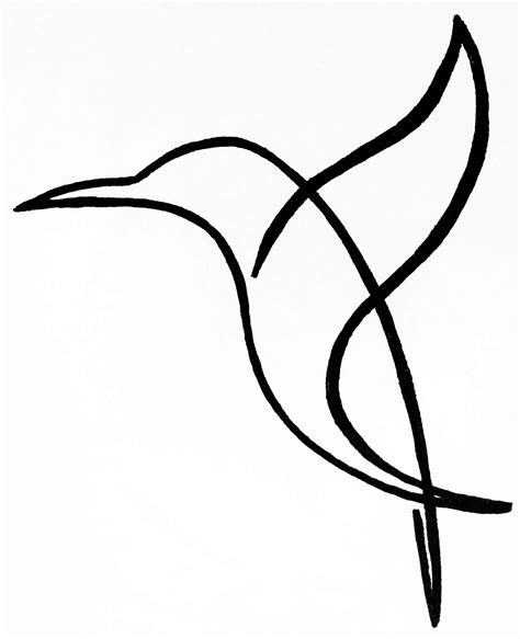 Hummingbird Line Art Free Download On Clipartmag