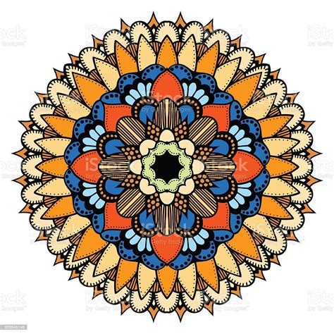 Beautiful Colored Mandala Stock Illustration Download Image Now