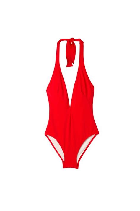 13 Red Bathing Suits Inspired By Baywatch Best Red One Pieces