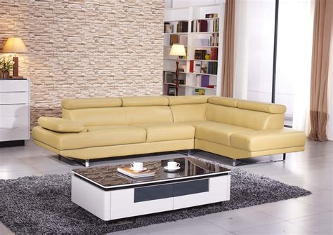 Mia Modern Sectional Soft Yellow Matisseco