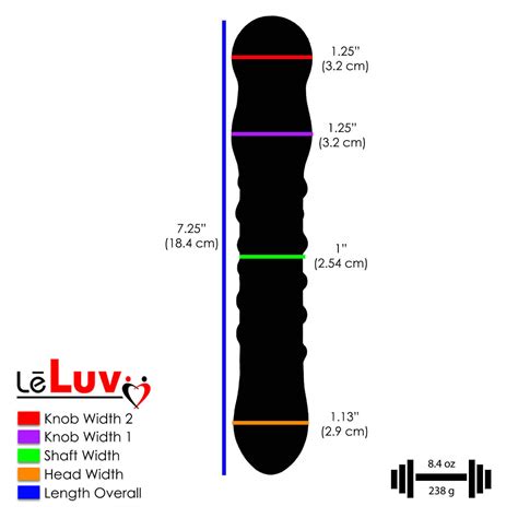 Leluv Dildo Glass 7 Inch Nubs And Swirls Beaded Wand With Premium Padded Pouch Ebay