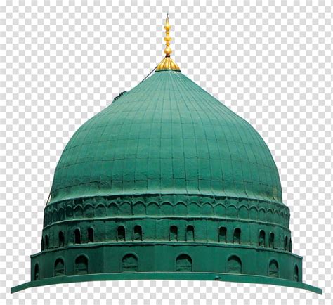 Green Dome Building Illustration Al Masjid An Nabawi Great Mosque Of
