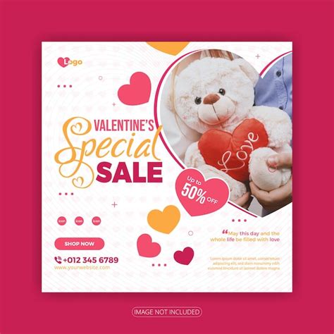 Premium Vector Valentines Day Special Sale Social Media Banner With