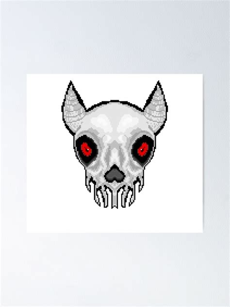 Demon Skull Pixel Art Poster By Caligo Nate Art Redbubble