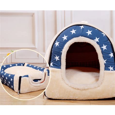Maybe you would like to learn more about one of these? Portable 2 in 1 Washable Puppy Cat Cushion Tent House for ...